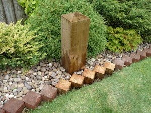 Replacement ornamental post and border blocks
