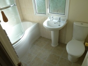 New bathroom - Bath, sink and toilet