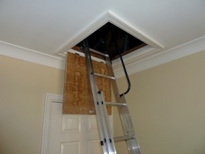 Loft ladders, boarding and hatch